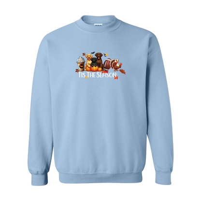 Labrador Tis The Season Fall Heavy Blend Crewneck Sweatshirt - WagALotBowWow
