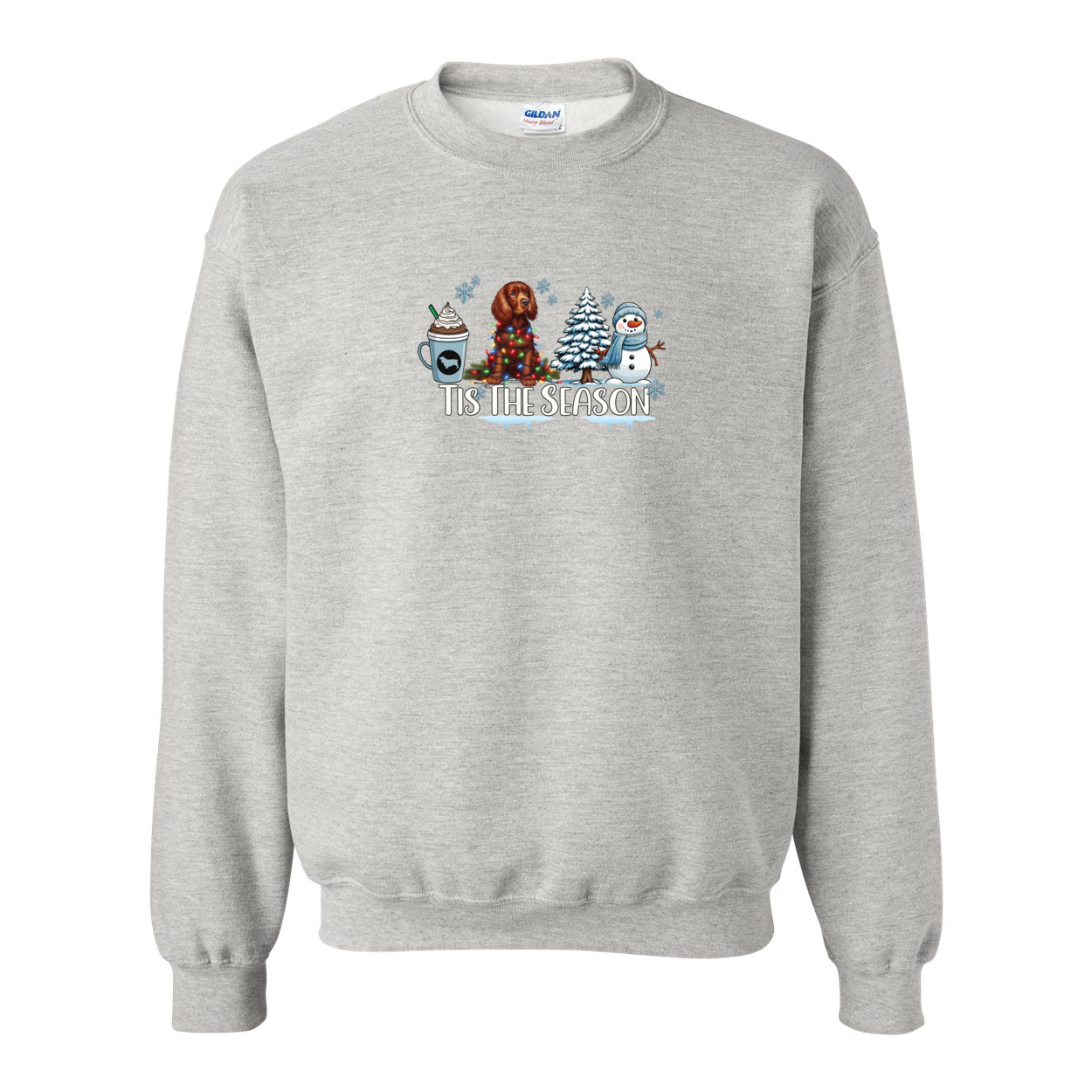 Sussex Tis The Season Winter Heavy Blend Crewneck Sweatshirt - WagALotBowWow