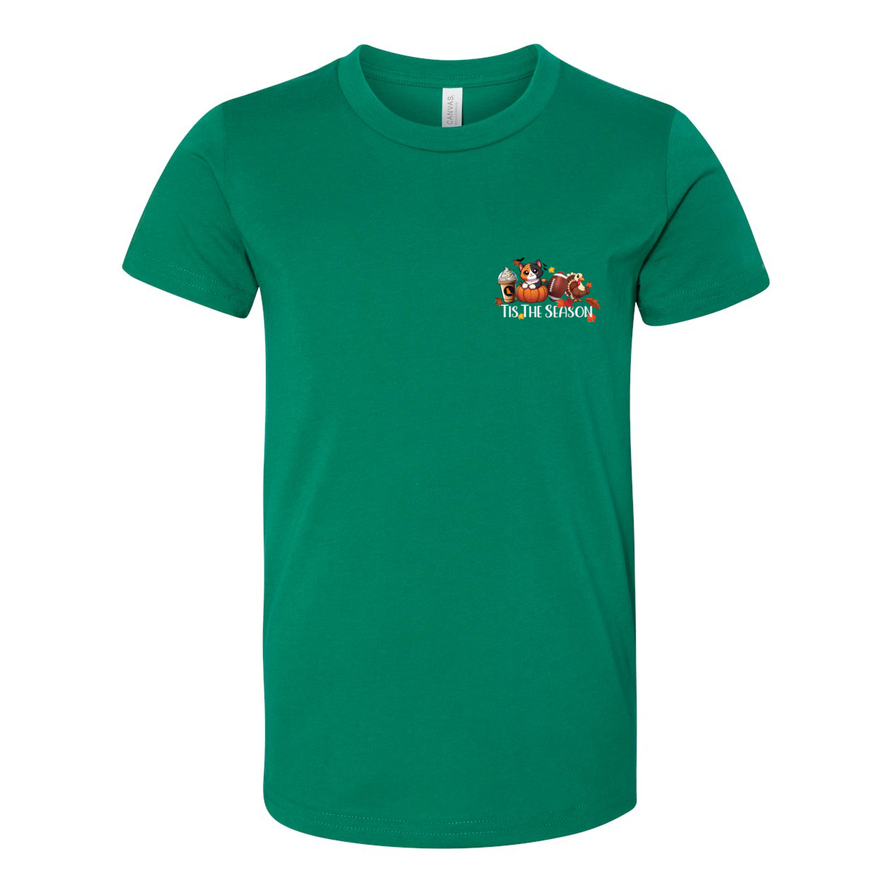Calico Cat Tis The Season Fall Front/Back - WagALotBowWow