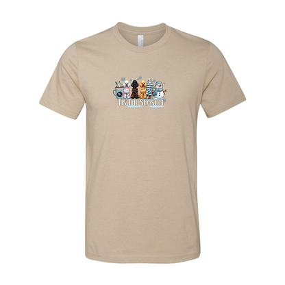 Poodle Tis The Season Winter Unisex Short Sleeve Jersey Tee - WagALotBowWow
