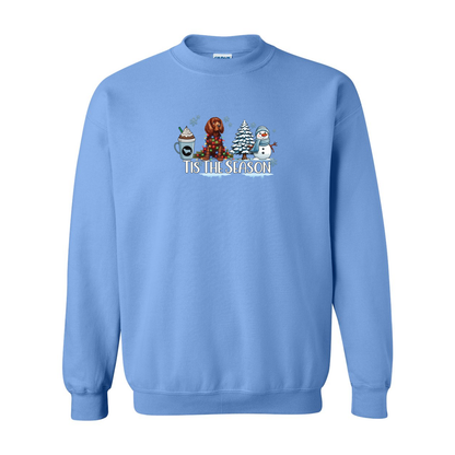 Sussex Tis The Season Winter Heavy Blend Crewneck Sweatshirt - WagALotBowWow