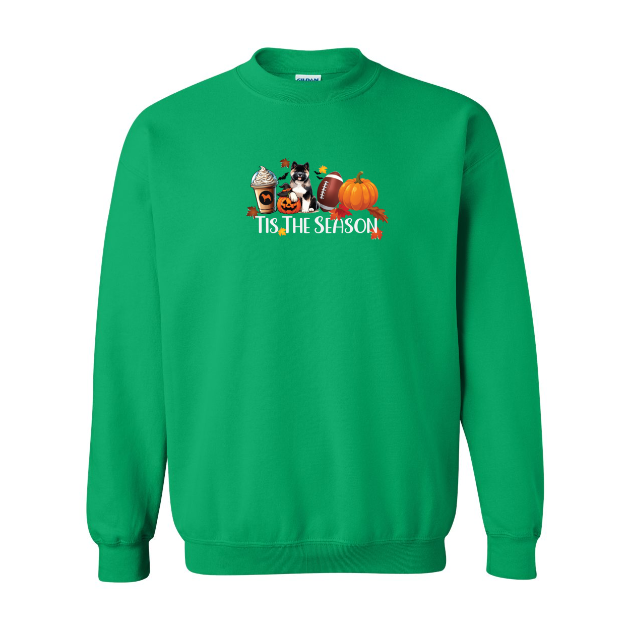 Akita Tis The Season Pumpkin Gildan Sweatshirt - WagALotBowWow