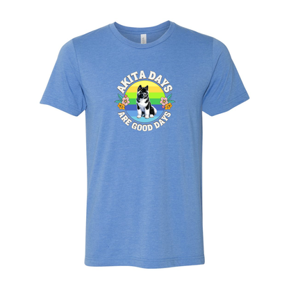 Akita Days Are Good Days SS T-Shirt - WagALotBowWow