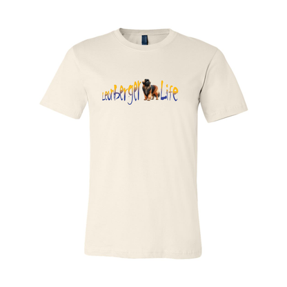 Leonberger Life YellowBlue Unisex Short Sleeve Jersey Tee - WagALotBowWow