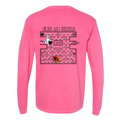 River Maze Scent Garment Dyed Heavyweight Ringspun Long Sleeve T-Shirt - WagALotBowWow