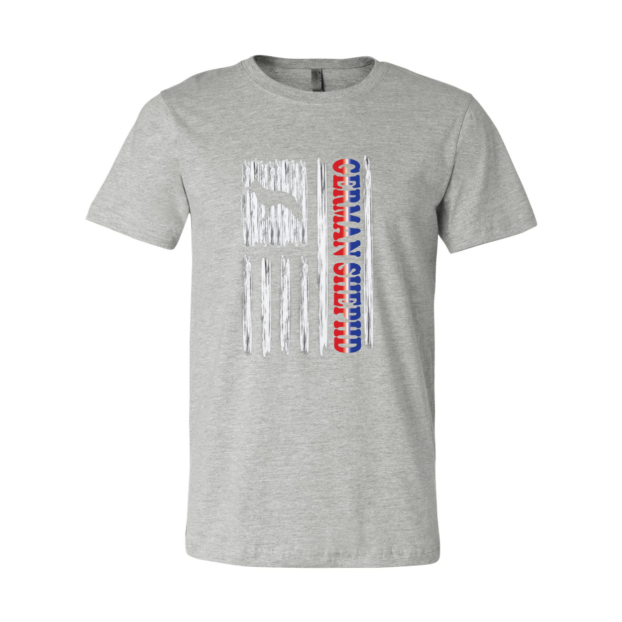 GSD RWB Vertical Flag Unisex Short Sleeve Jersey Tee - WagALotBowWow