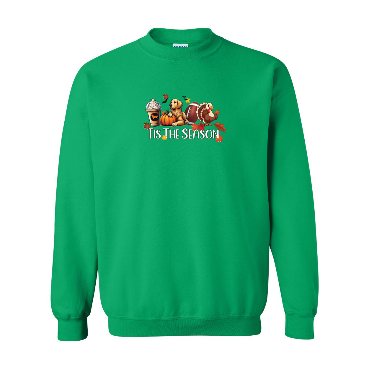 Golden Tis The Season Fall Heavy Blend Crewneck Sweatshirt - WagALotBowWow