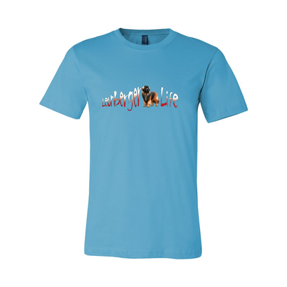 Leonberger Life Red/White Unisex SS Jersey Tee - WagALotBowWow