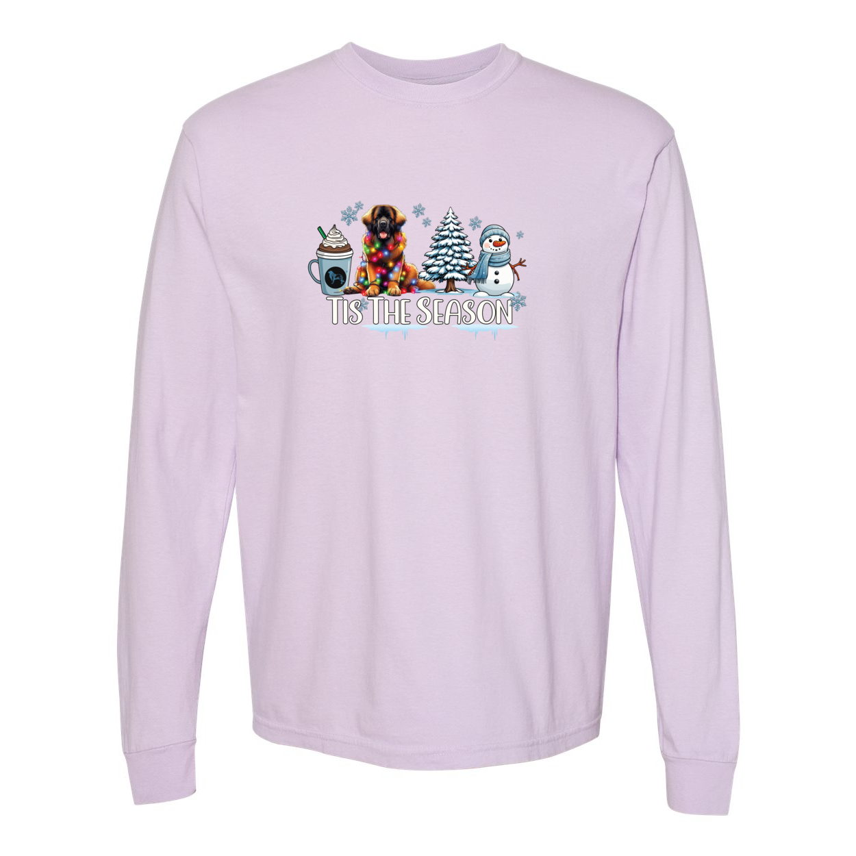 Leonberger Tis The Season Winter Long Sleeve T-Shirt - WagALotBowWow