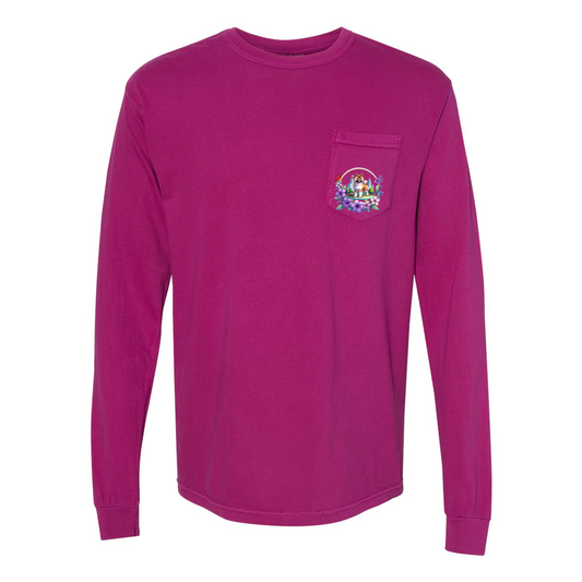 IL Akita Long Sleeve Pocket T-Shirt - WagALotBowWow