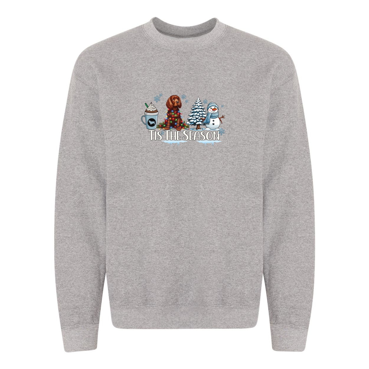 Sussex Tis The Season Winter Heavy Blend Crewneck Sweatshirt - WagALotBowWow