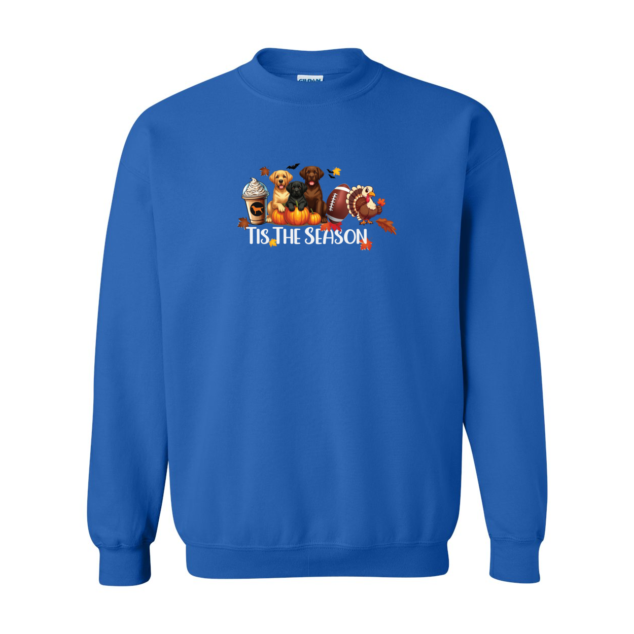 Labrador Tis The Season Fall Heavy Blend Crewneck Sweatshirt - WagALotBowWow
