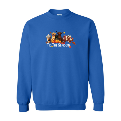 Labrador Tis The Season Fall Heavy Blend Crewneck Sweatshirt - WagALotBowWow
