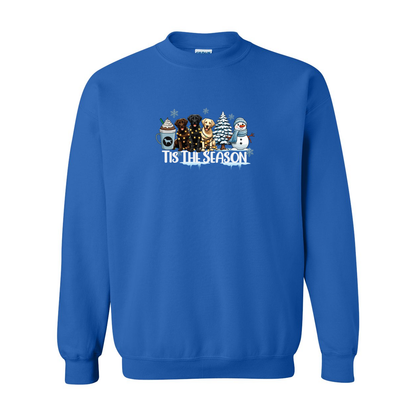 Labrador Tis The Season Winter Heavy Blend Crewneck Sweatshirt - WagALotBowWow