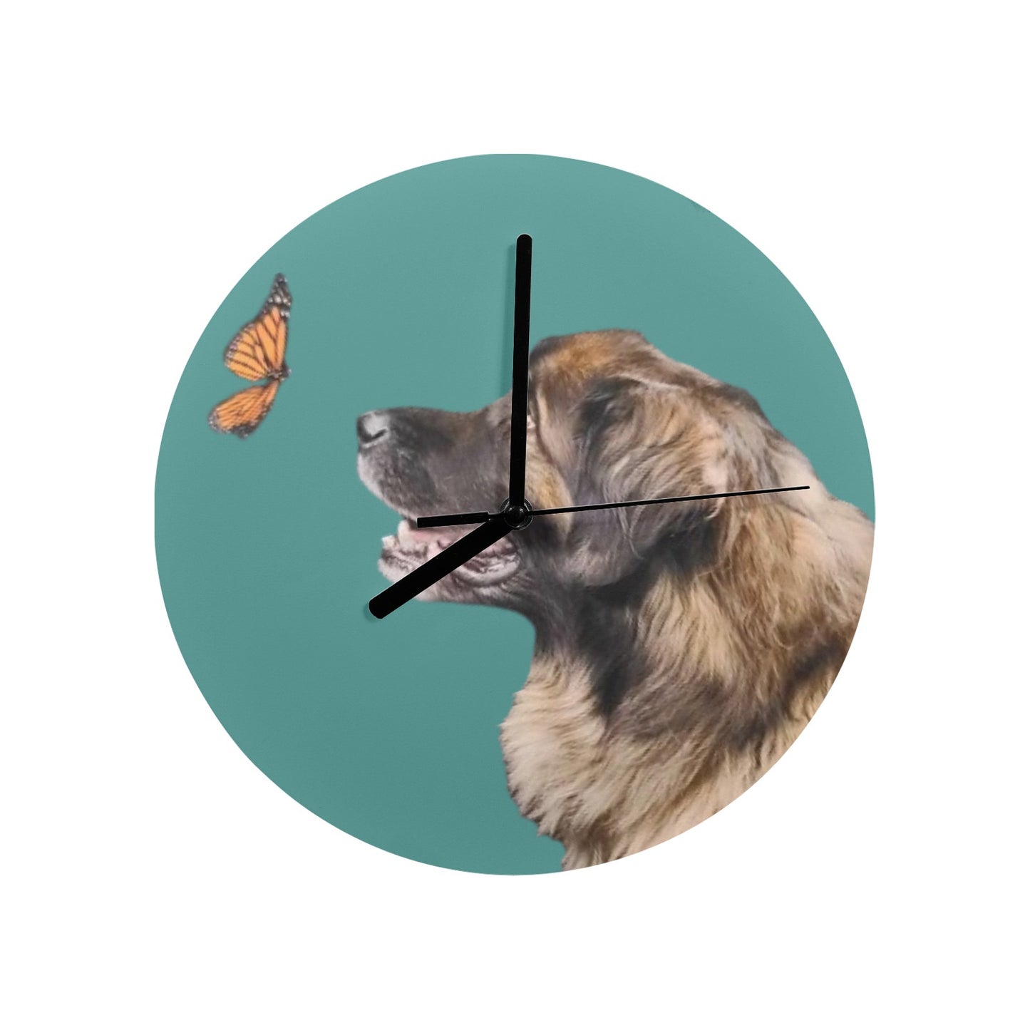 Leonberger Butterfly Clock - WagALotBowWow