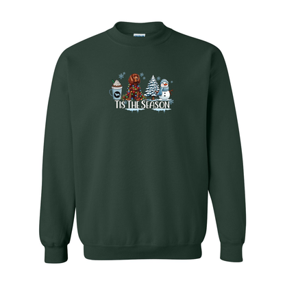 Sussex Tis The Season Winter Heavy Blend Crewneck Sweatshirt - WagALotBowWow