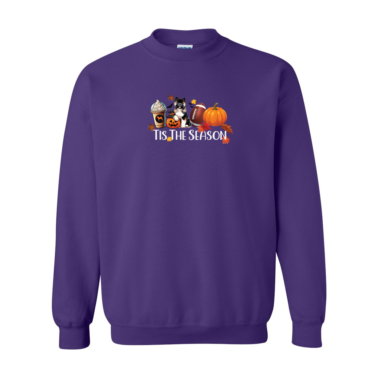 Akita Tis The Season Pumpkin Gildan Sweatshirt - WagALotBowWow