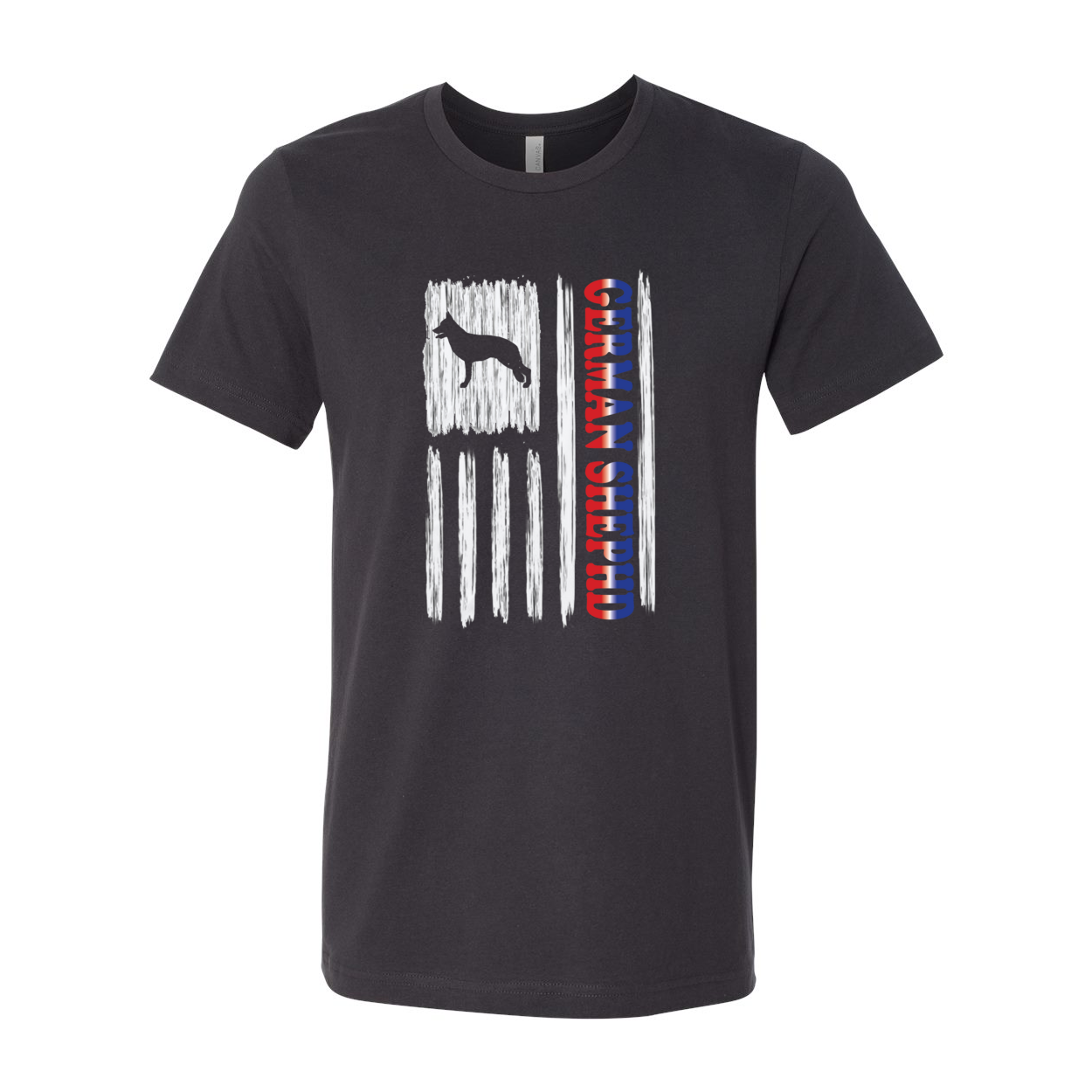 GSD RWB Vertical Flag Unisex Short Sleeve Jersey Tee - WagALotBowWow