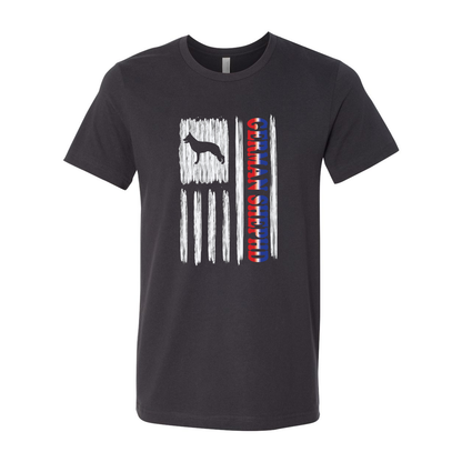 GSD RWB Vertical Flag Unisex Short Sleeve Jersey Tee - WagALotBowWow