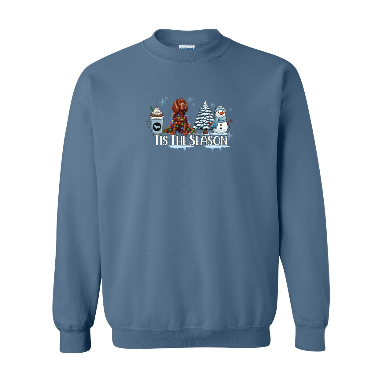 Sussex Tis The Season Winter Heavy Blend Crewneck Sweatshirt - WagALotBowWow