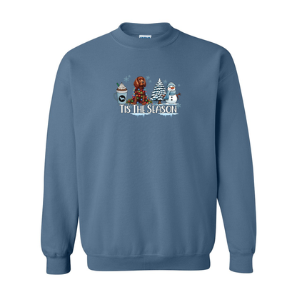 Sussex Tis The Season Winter Heavy Blend Crewneck Sweatshirt - WagALotBowWow