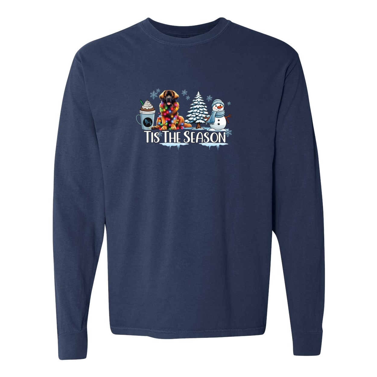 Leonberger Tis The Season Winter Long Sleeve T-Shirt - WagALotBowWow