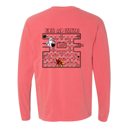 River Maze Scent Garment Dyed Heavyweight Ringspun Long Sleeve T-Shirt - WagALotBowWow