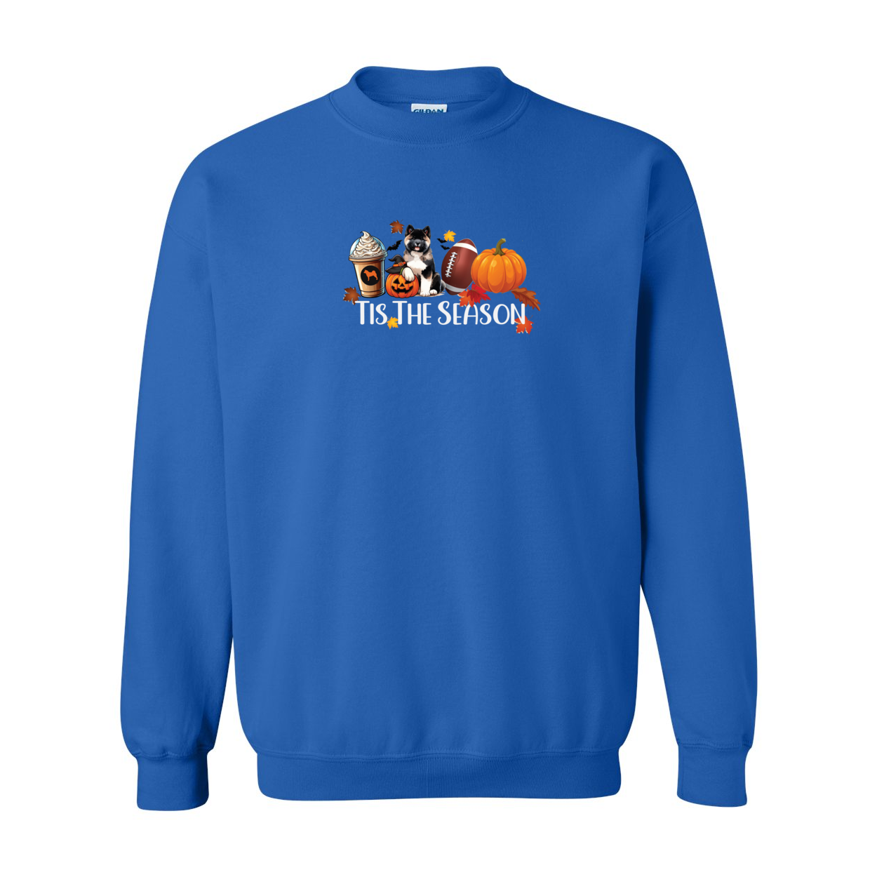 Akita Tis The Season Pumpkin Gildan Sweatshirt - WagALotBowWow