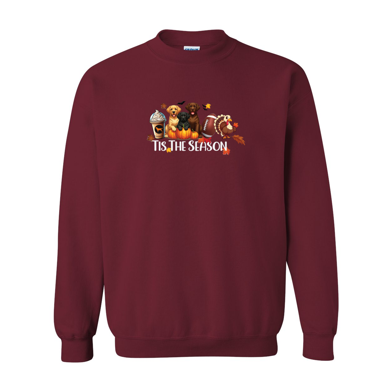 Labrador Tis The Season Fall Heavy Blend Crewneck Sweatshirt - WagALotBowWow