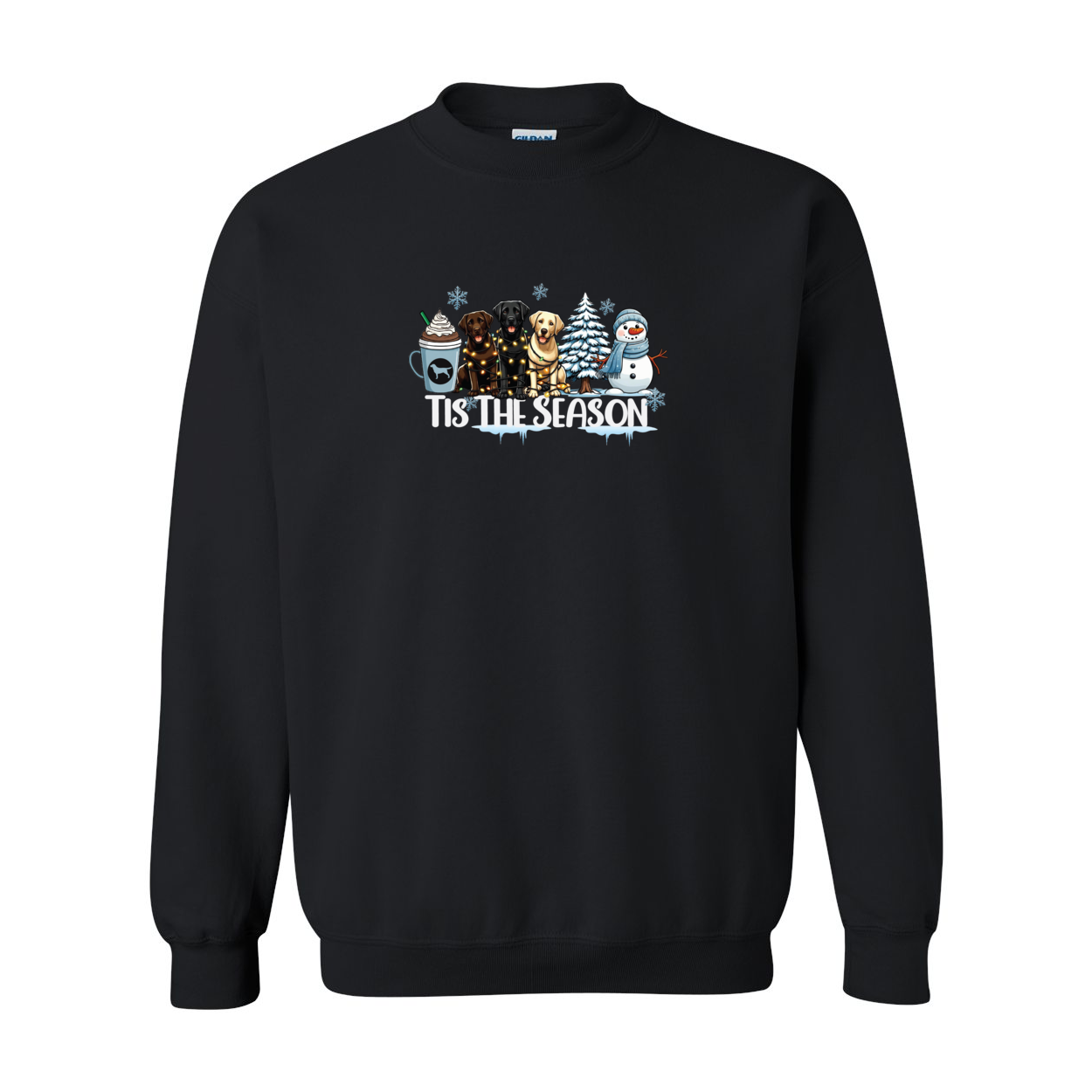 Labrador Tis The Season Winter Heavy Blend Crewneck Sweatshirt - WagALotBowWow