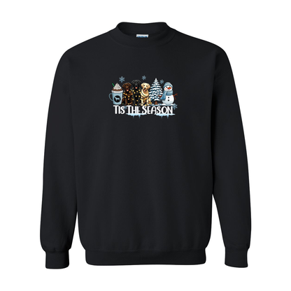 Labrador Tis The Season Winter Heavy Blend Crewneck Sweatshirt - WagALotBowWow