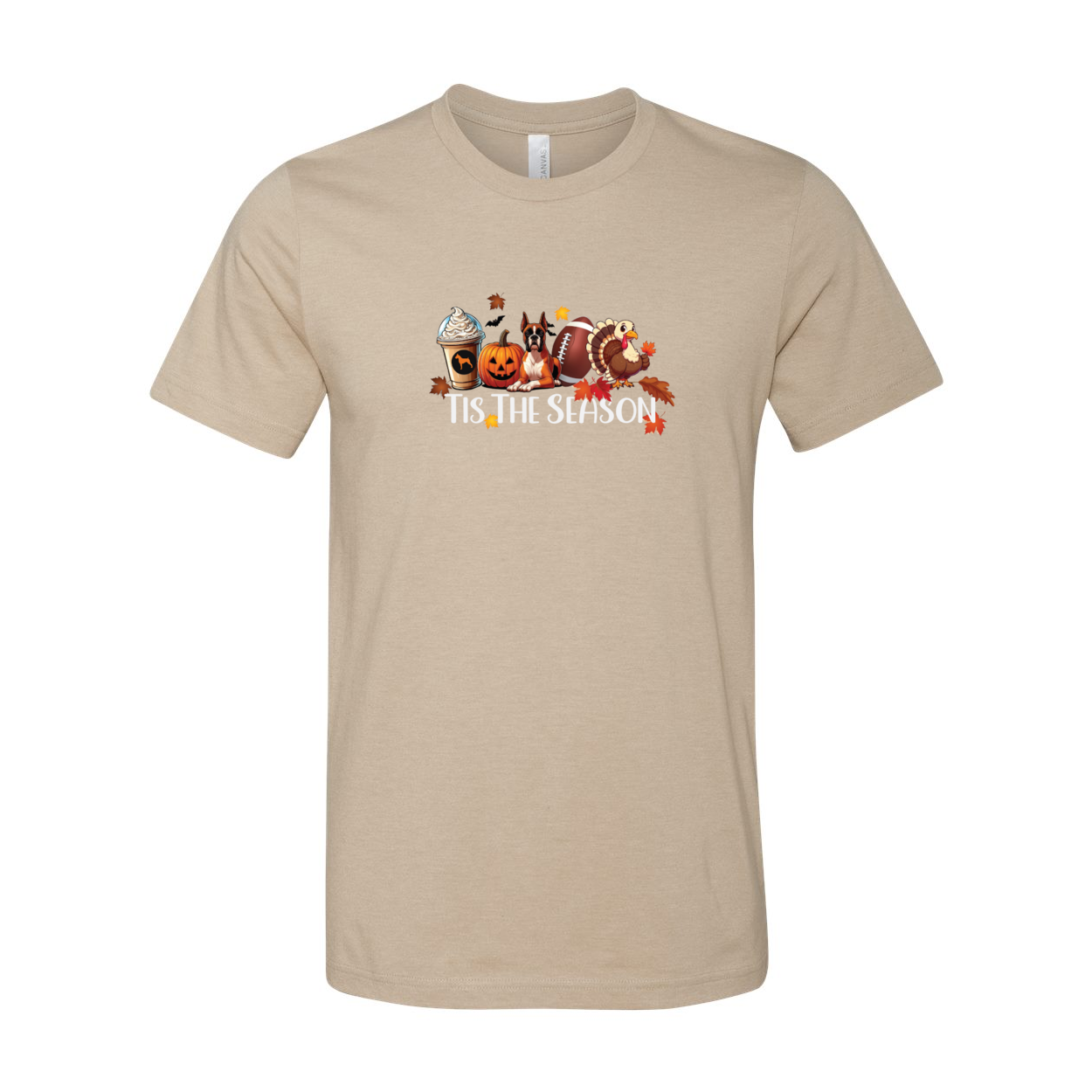 Boxer Tis The Season Turkey Unisex Short Sleeve Jersey Tee - WagALotBowWow