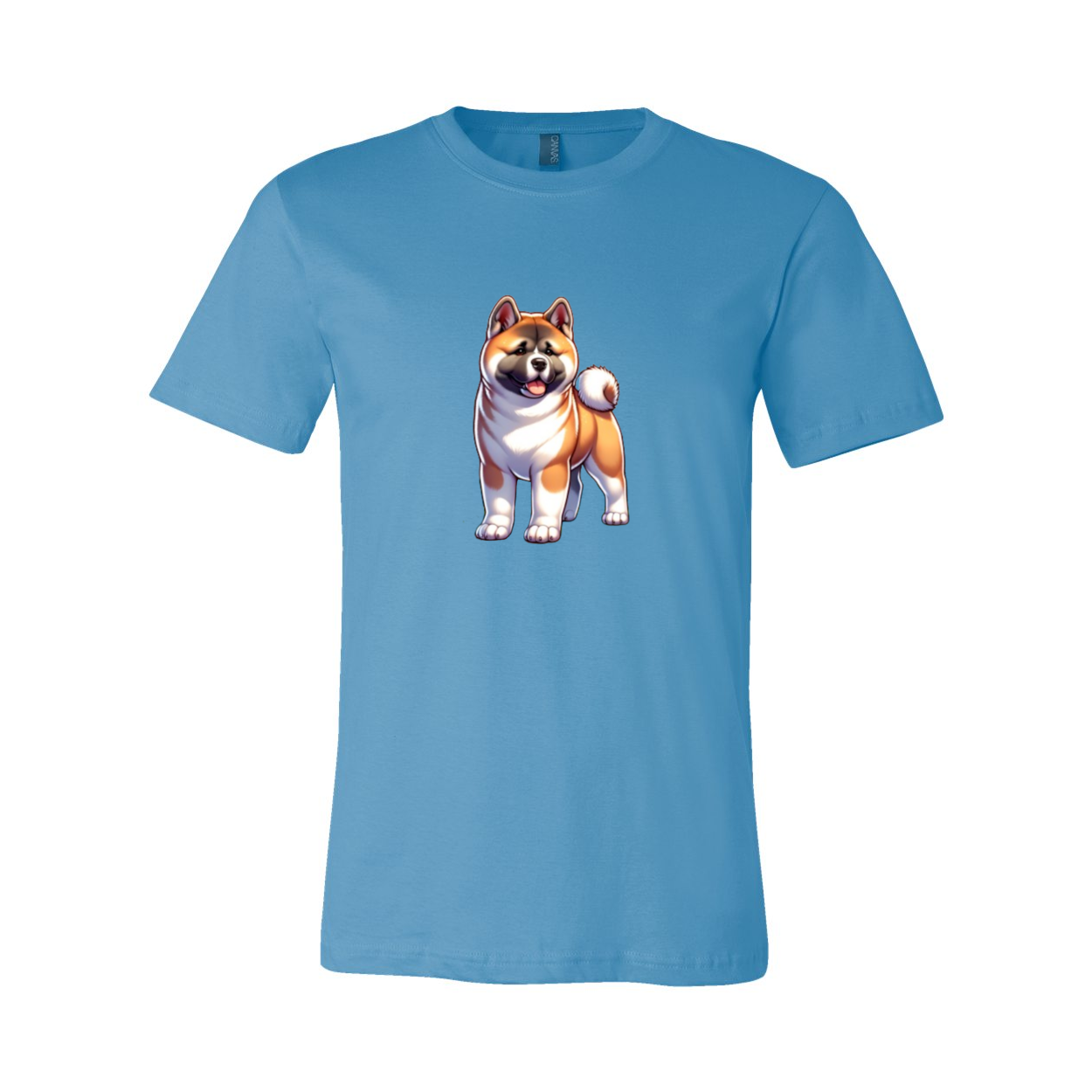 Akita Fawn Cartoon Front Unisex Short Sleeve Jersey Tee - WagALotBowWow