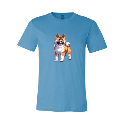 Akita Fawn Cartoon Front Unisex Short Sleeve Jersey Tee - WagALotBowWow