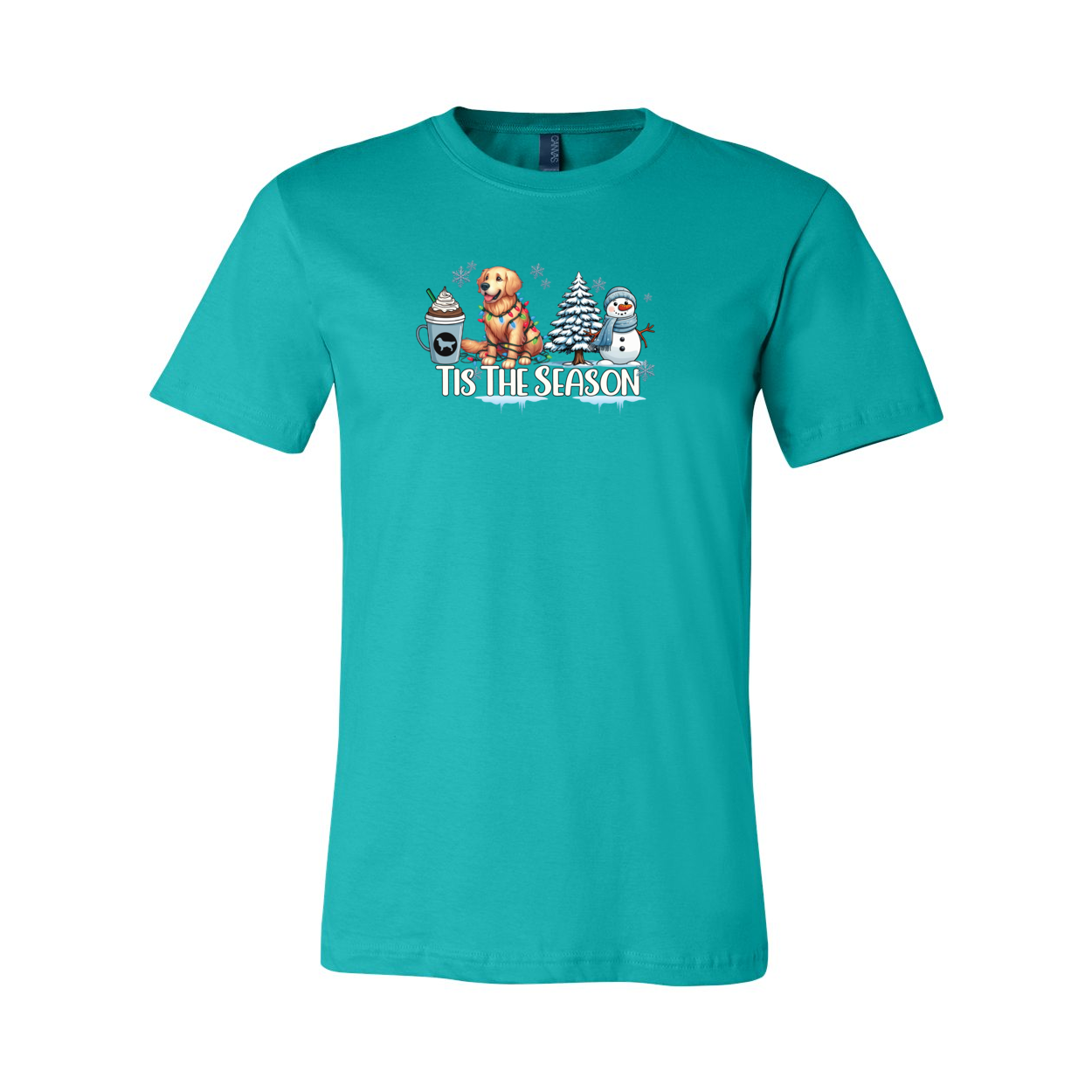 Golden Tis The Season Winter Unisex Short Sleeve Jersey Tee - WagALotBowWow