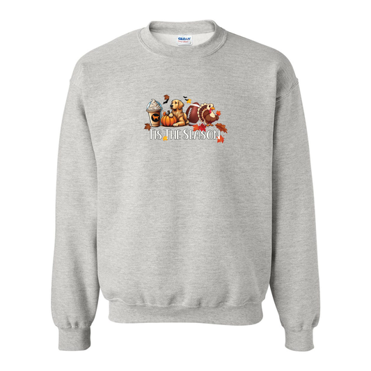 Golden Tis The Season Fall Heavy Blend Crewneck Sweatshirt - WagALotBowWow