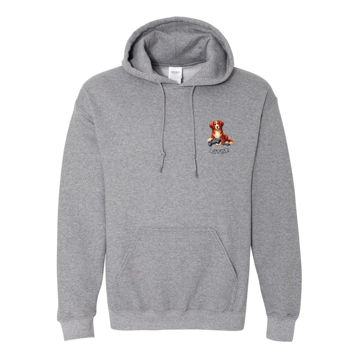 River Maze Scent Heavy Blend Hooded Sweatshirt - WagALotBowWow