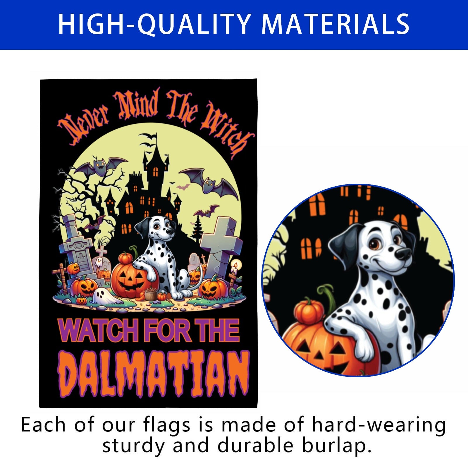 Halloween Non-Sporting Breed Garden Flags - WagALotBowWow