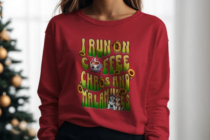 Coffee Chaos & Malamutes Sweatshirt - WagALotBowWow