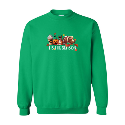 Boxer Tis The Season Turkey Heavy Blend Crewneck Sweatshirt - WagALotBowWow
