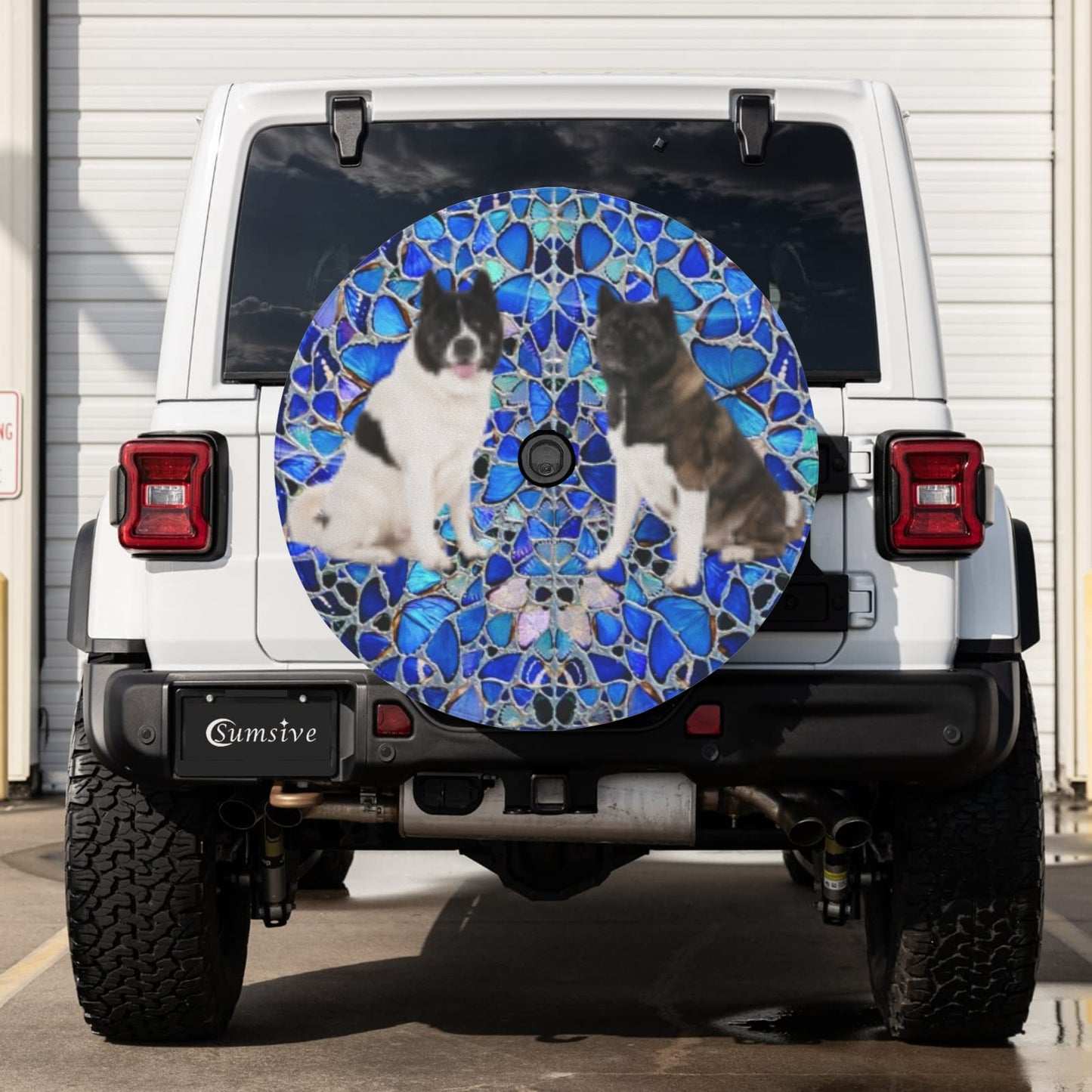 Custom Spare Tire Cover with Camera Hole - WagALotBowWow