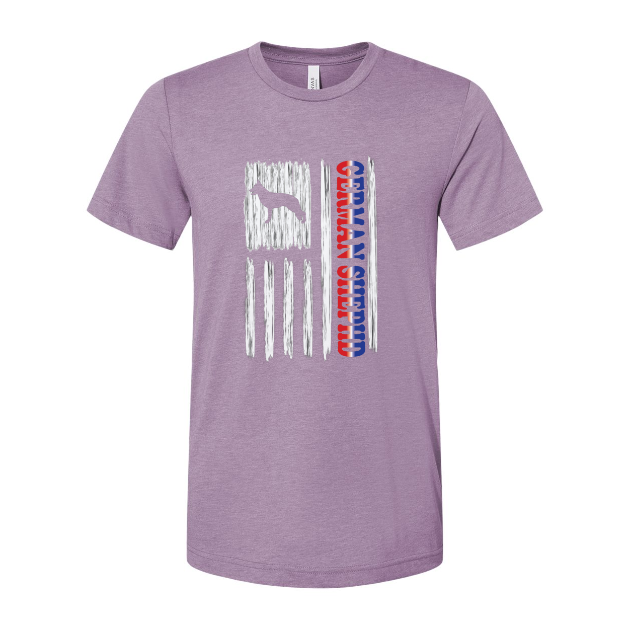 GSD RWB Vertical Flag Unisex Short Sleeve Jersey Tee - WagALotBowWow