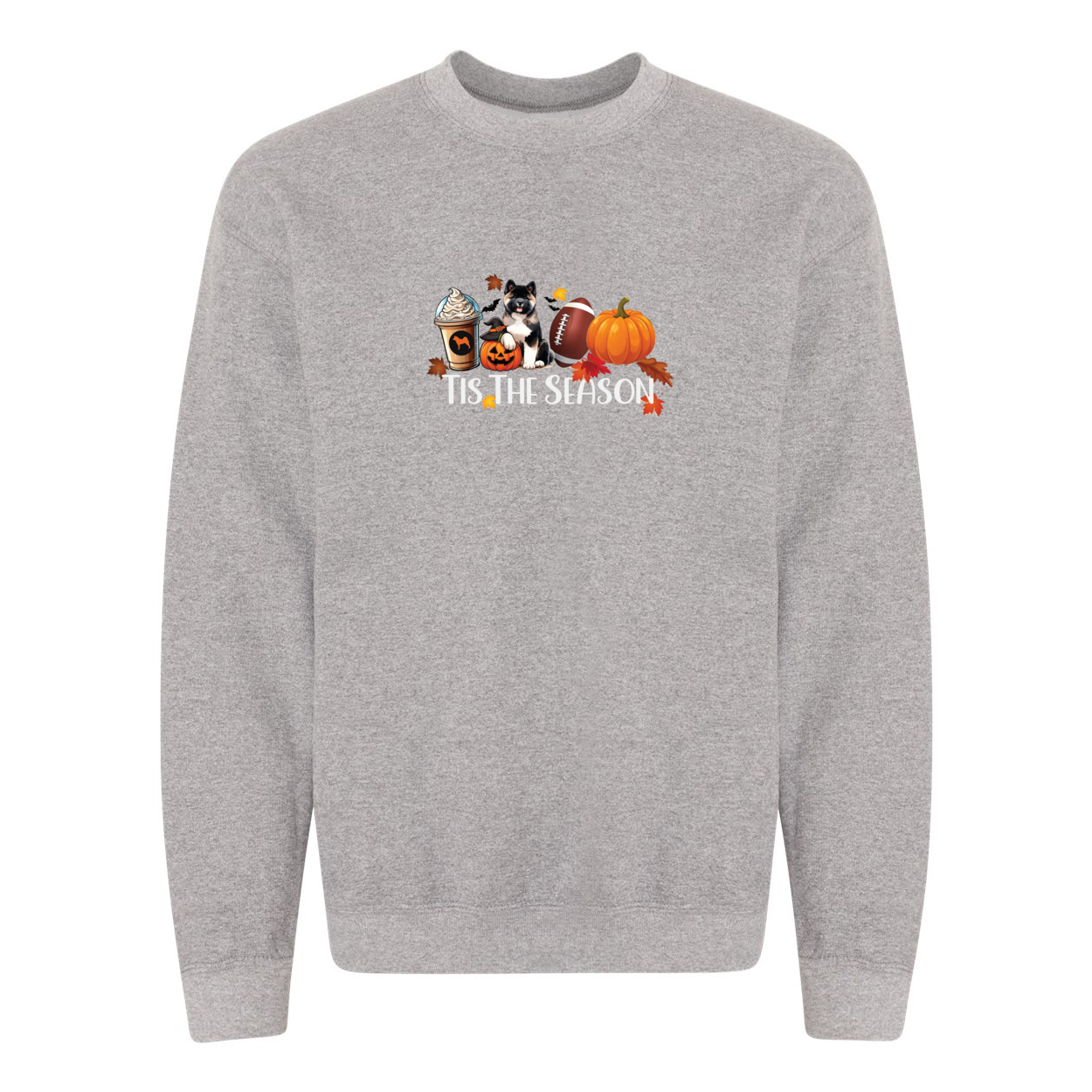 Akita Tis The Season Pumpkin Gildan Sweatshirt - WagALotBowWow