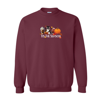 Akita Tis The Season Pumpkin Gildan Sweatshirt - WagALotBowWow