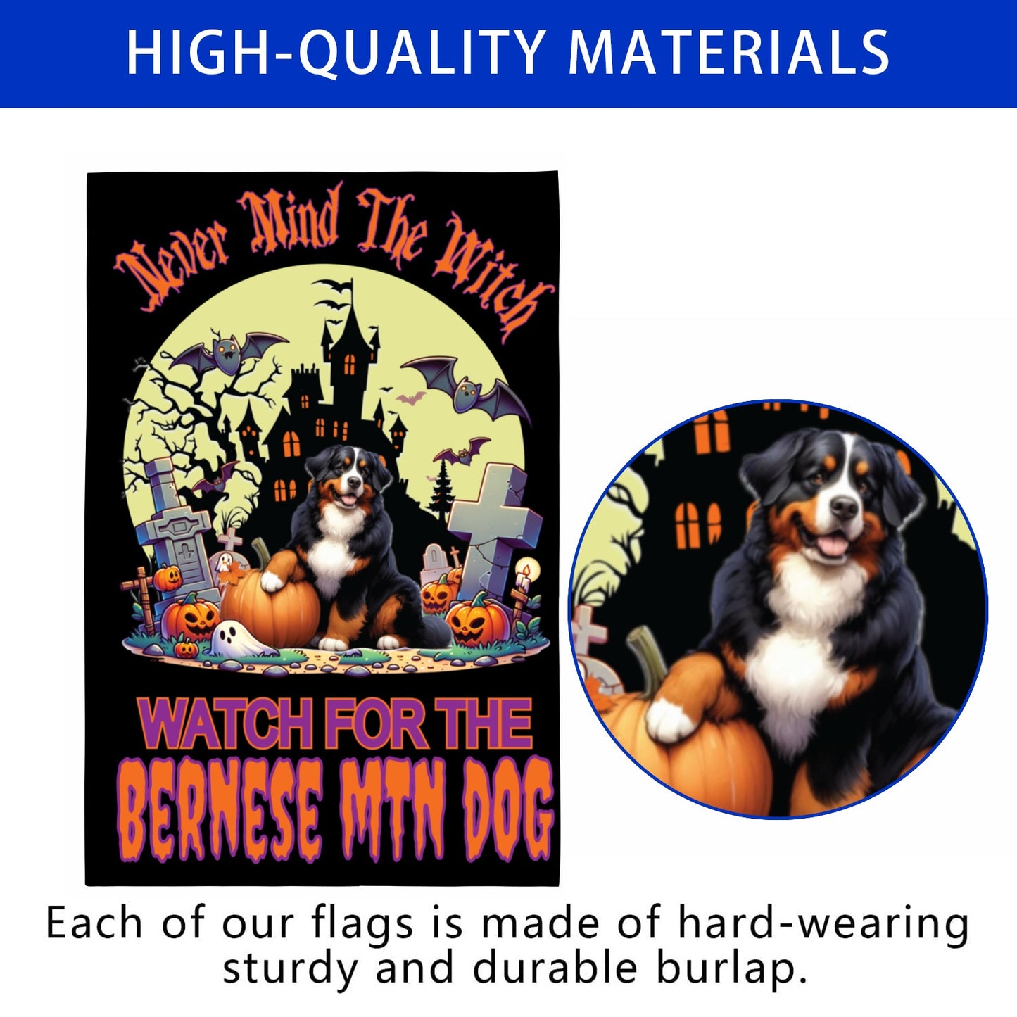 Halloween Working Dog Breeds Garden Flag - WagALotBowWow