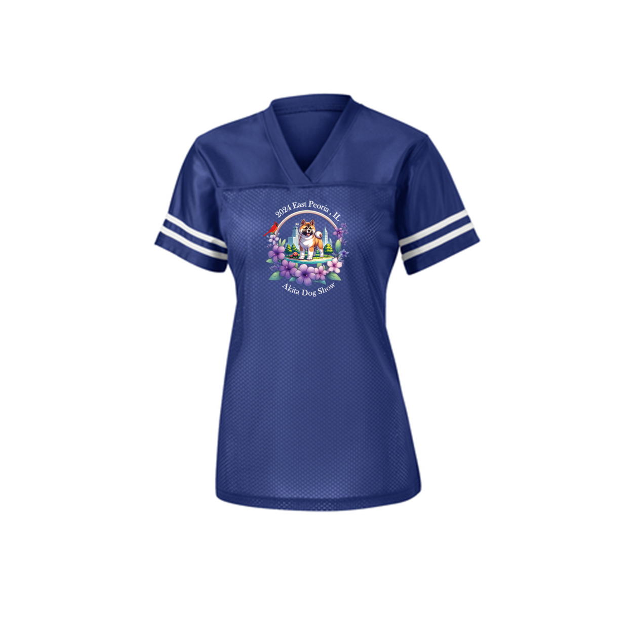 IL Akita Sport-Tek Ladies Front Only - WagALotBowWow