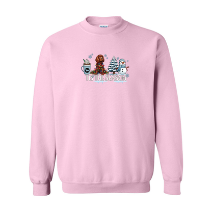 Sussex Tis The Season Winter Heavy Blend Crewneck Sweatshirt - WagALotBowWow