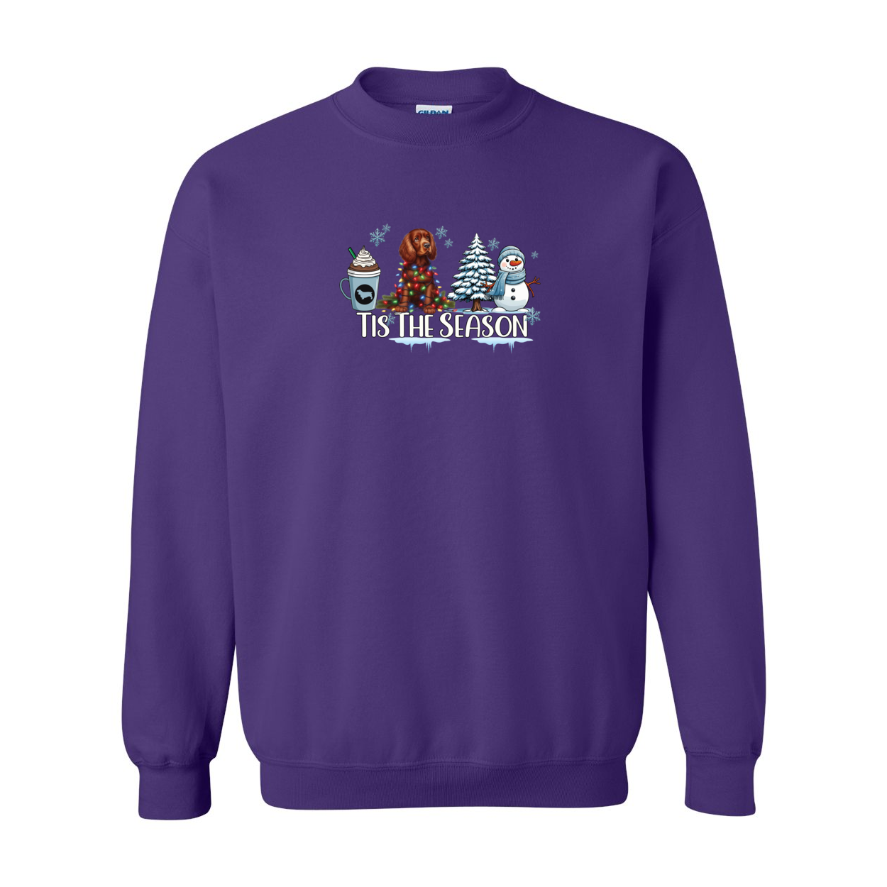 Sussex Tis The Season Winter Heavy Blend Crewneck Sweatshirt - WagALotBowWow
