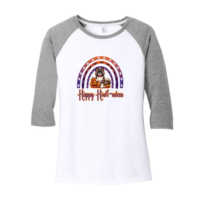 Akita Happy Howl-ween 3/4 Raglan Sleeve - WagALotBowWow