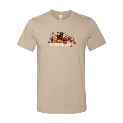 Labrador Tis The Season Fall Unisex Short Sleeve Jersey Tee - WagALotBowWow